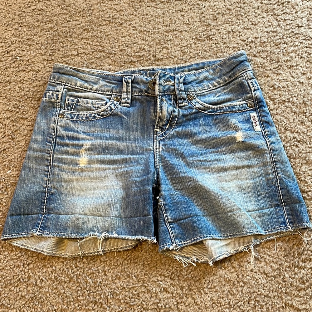 Silver Jean shorts 24-size small
